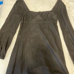 Princess Polly Black long sleeve mini dress